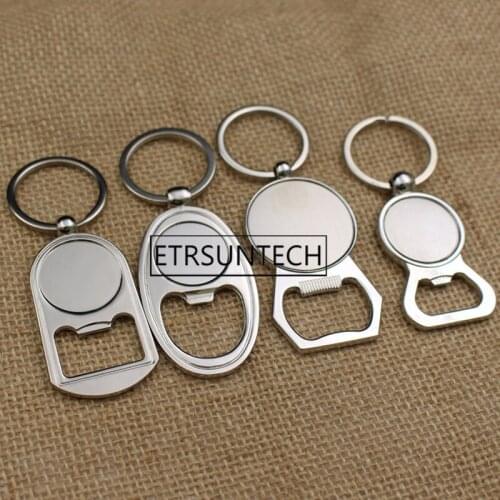 100pcs Portable Bottle Opener Keyring Chain Mini Beer Bottle Opener Alloy Kitchen Keychain Metal Beer Bar Unique