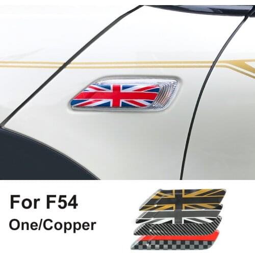 2pcs Union Jack Exterior Side Fender Cover Signal Light Case Sticker Decoration for Mini Cooper One F54 Clubman Accessories