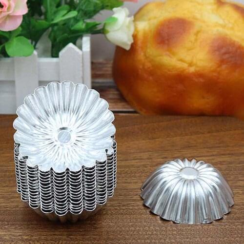 25pcs Mini Carbon Steel Tart Molds Cupcake Cookie Pudding Pie Mould Non-stick Baking Tool Muffin Cups Pastry accessories