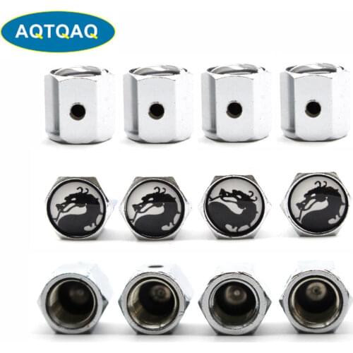 4Pcs/set Car Styling Zinc Alloy Anti-theft Dragon Logo Car Tire Valve Caps Wheel Tires Tire Stem Air Cap Airtight Covers