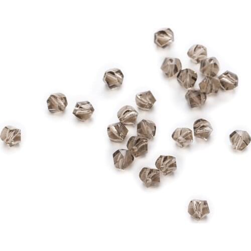 50 Piece Gray Twisted Cut Faceted Crystal Glass Spacer Beads For Handmade Bracelet Necklaces DIY Jewelry Making 6-10mm