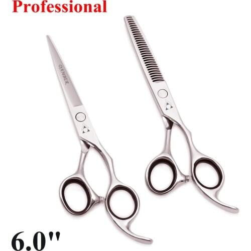 6.0 Professional Hair Scissor Hair Cutting Scissors Thinning Hairdressing Scissors 440C Barber Tools Hairdresser Shears 2000