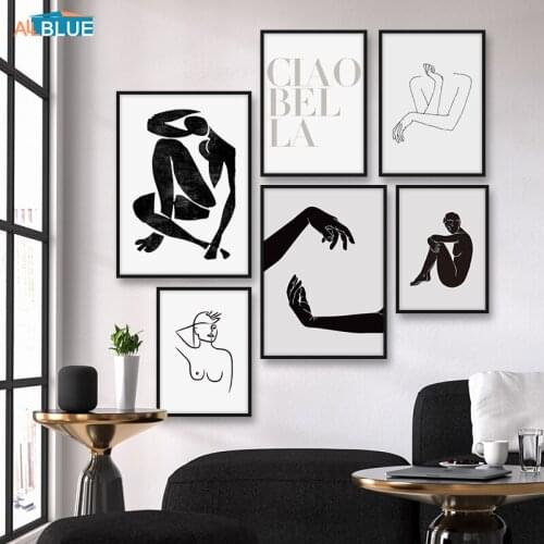 Abstract Line Body Art Posters Prints Wall Art Canvas Painting Minimalist Wall Pictures For Living Room Nordic Decorative Home