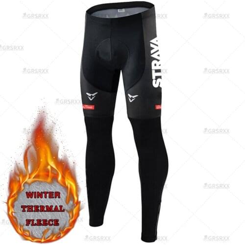 STRAVA Unisex Cycling Pants Fleece Thermal Cycling Trousers Females Premium Road Bicycle Trousers Winter Mens MTB Pro Sweatpants