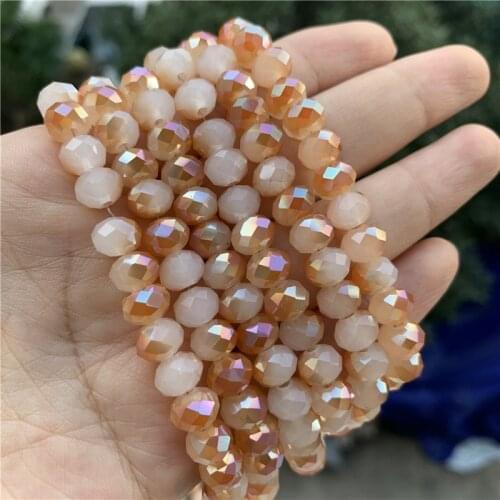 30pcs/lot 8x10mm Crystal Faceted Rondelle Beads Glass Beads Spacer Beads for Jewelry Making Jewelry Diy Bracelet Making