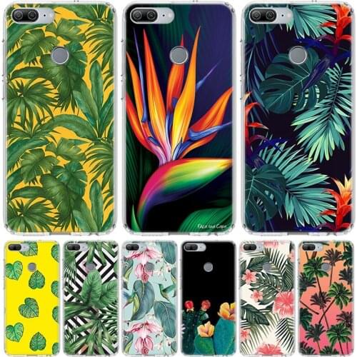 Tropical Green Plant leaf Phone Case for Huawei Honor 10 9 20 7A 7X 8A 8S 8X 9X Lite Pro Y5 Y6 Y7 Y9S 2019 10i 20i Coque Cover