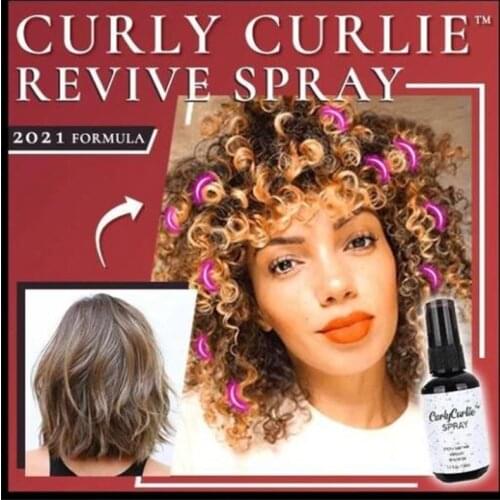 CurlyCurlie Spray Hair Curling Essence Styling Defining Spraying Mist Instant Volumizing Pump Up Hair Roots Spray 50ml