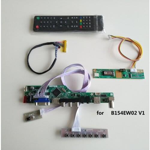 For B154EW02 V1 15.4" 1280*800 Panel moniter diy TV56 USB LED LCD AV VGA AUDIO Controller driver Board