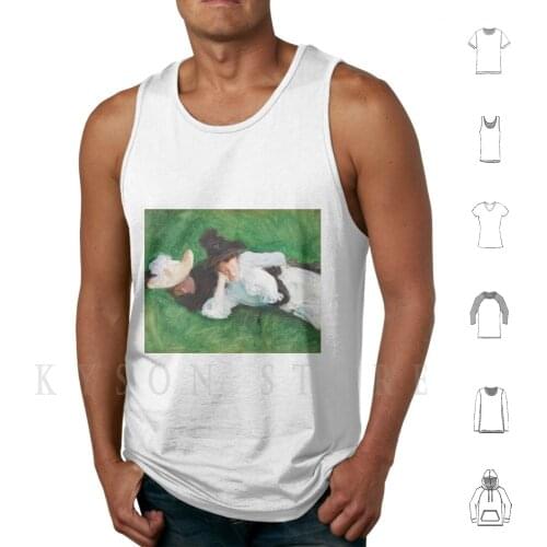 Two Girls On A Lawn By John Singer Sargent Tank Tops Vest 100% Cotton 19h Century Art 19th Century Painters 20th