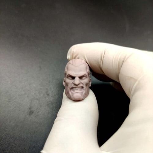Blank 1/12 Scale Cartoon Frank Castle Head Sculpt Unpainted Fit 6" ML Figure A Styles