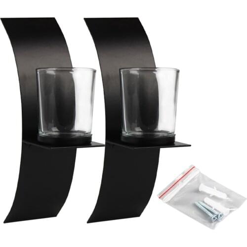 HOUSEEN Decorative Black Candlesticks