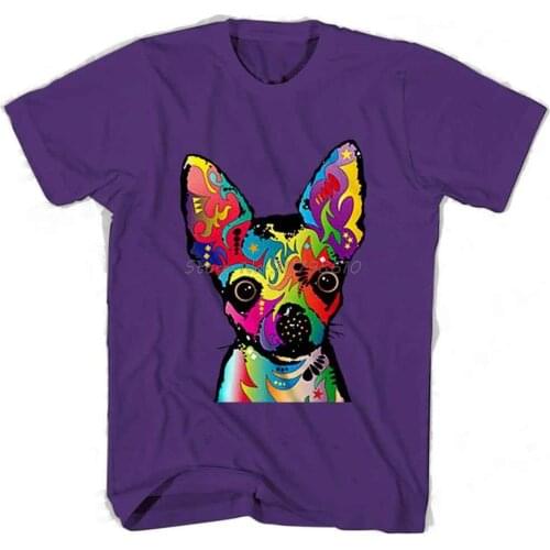 Chihuahua Art Man T-Shirt 2019 Fashion Men T-Shirt Casual Short Sleeve For Men Clothing Summer Custom Shirt Design