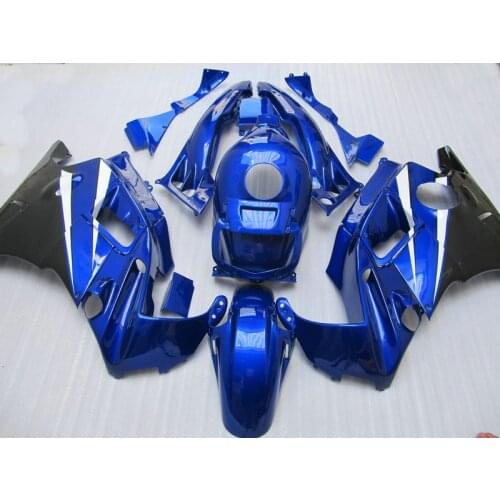 Plastic set for HONDA CBR 600 F2 fairing kit 1991 1992 1993 1994 blue white black fairings cbr f2 91 92 93 94 BJ87