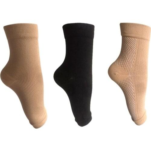 Foot Anti-Fatigue Compression Sleeve Ankle Support Open Toe Socks Plantar Fasciitis Pain Relief