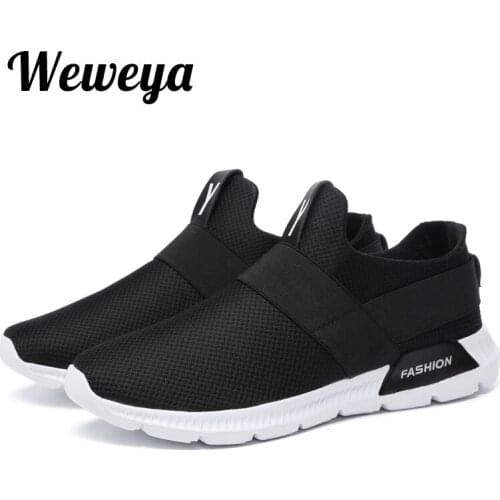 Weweya Men Shoes Sneakers Mesh Tenis Masculino Man Outdoor Footwear Krasovki Slip On Male Shoes Adulto Zapatos Hombre Size 39-46