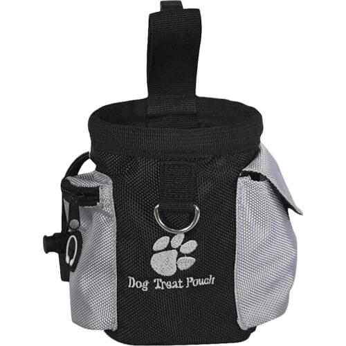 Puppy Dog Treat Pouch for Training Dog Reward Pouch Snack Bag Bait Bag Dog Treat Carrier Holder Waist Clip Drawstring Closure, F