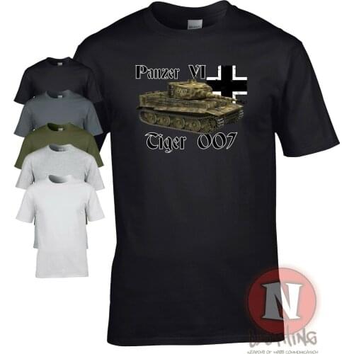 WW2 German Military Armour Panzer 6 Tiger 007 Tank T-Shirt. Summer Cotton Short Sleeve O-Neck Mens T Shirt New S-3XL
