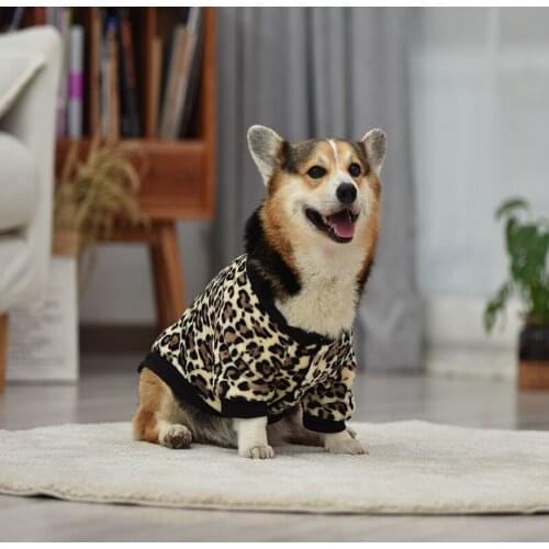 New Fashion Pet Clothes for Autumn and Winter Velvet Fleece Velcro Dog Coat Leopard Winter Dog Jacket Outfit Vest