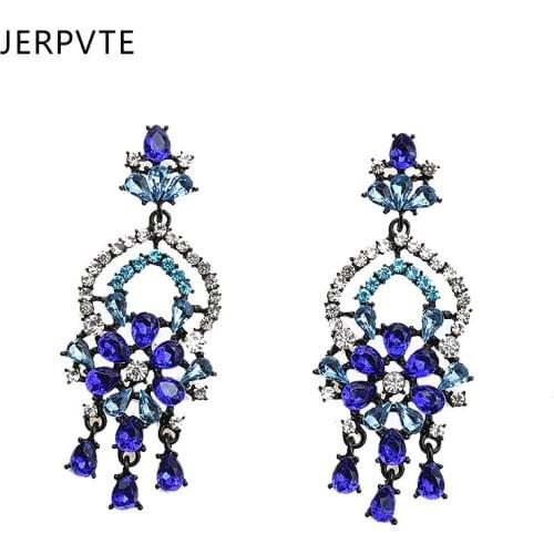 JERPVTE New Fashion Jewelry Hot Sale Cheap Shinning Wedding Dangle Earrings Women Wholesale Bohemian Drop Earrings Wholesale