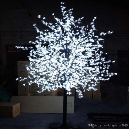 New Waterproof LED Cherry Blossom Tree Light 1.5M 1.8M LED Tree Lamp Landscape Outdoor Lighting for Christmas Wedding Decor