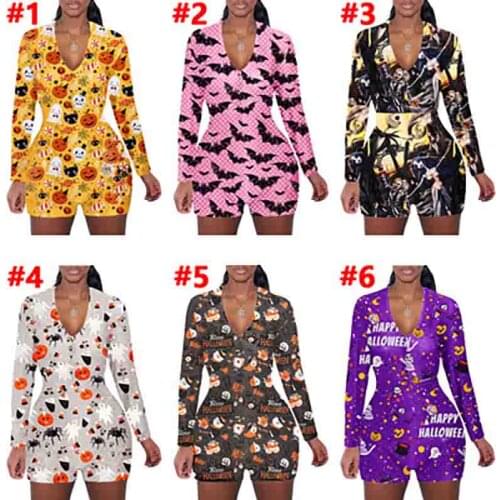 New 6-Color Ladies Sexy Printed Jumpsuit, V-Neck Casual Sports Sexy Home Wear, Ladies Work Clothes, Jumpsuit