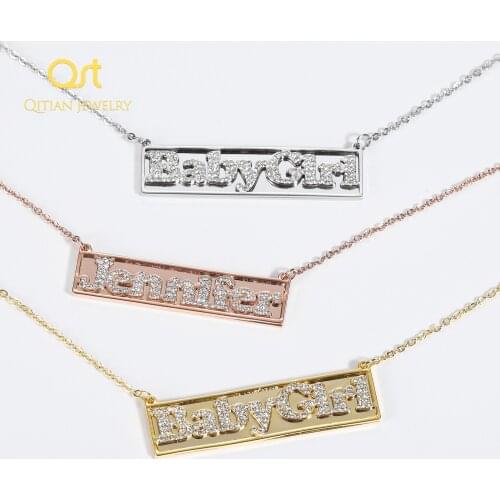 Personalized Name Necklace & Pendants/ bling jewelry iced out Initial Custom bling Choker Fashion 3D effect Best Gifts for women