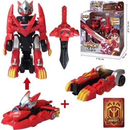 Monkart StormCarts Transformation Robot Moncha Car MEGA MEECARDS COMBO Bitroid Zero Draka Leo Megaroid Toy no color box