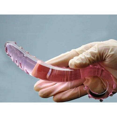 Pink Crystal Masturbation Stick Anal Plug Prostate Massager Glass Dildo Lesbian Toys Erotic and Sexual Toys Intimate Goods Glass