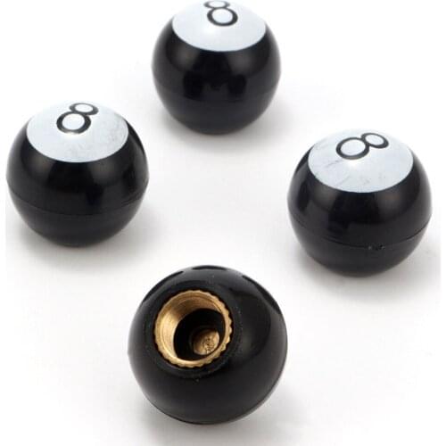 Tires Valves Tyre Stem Air Caps Universal Bike Billiards Pool 8 Ball Valve Stem Caps Tire Air Valve Wheel Rim
