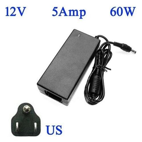 USA AC 100-240V To DC 12V 5A 60W Power Supply Adapter Cord for LED Strip sale