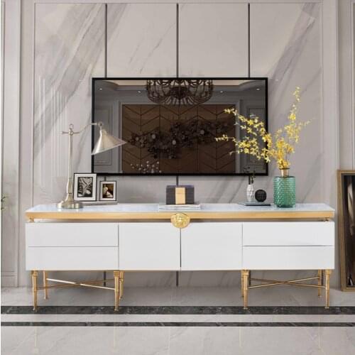 Light luxury marble TV cabinet Modern minimalist living room small furniture cabinet TV cabinet wholesale customization