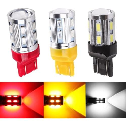T20 7443 Led Bulb 12 SMD 5730 W21/5W 5W Car Led Bulb Turn Signal Brake Light Source parking auto White Red Yellow