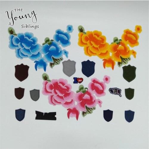 Fashion style Decorate Applique Iron on patch Sewing Embroidery Hot Melt Adhesive DIY Badges Clothing Accessories C6725-C6740