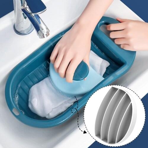 Washboard, dormitory household plastic washboard, non-slip friction thickened mini laundry tub, socks and underwear artifact