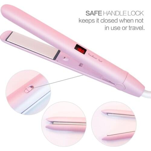 Hair Straightener Professional Ceramic Coating Plates Curling Iron PTC Fast Heating Flat Iron Hair Curler 2 In 1 Styling Tools