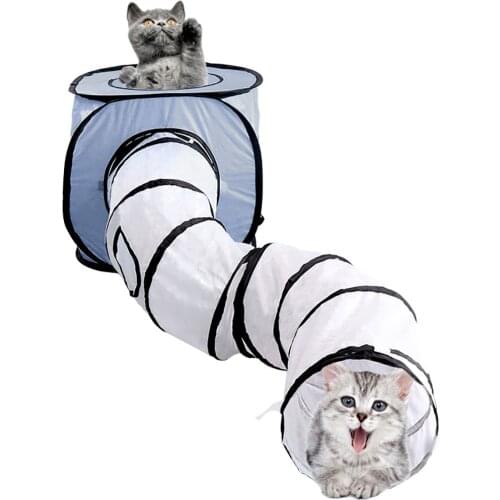 Funny Cat Toys Cat Tunnel S Shape Creative Collapsible Cat Tube Toy Pet Toy For Exercise Pet Interaction Training Supplies