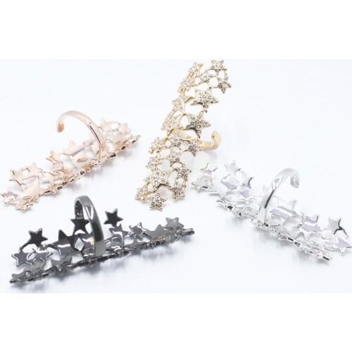 GrayBirds New Fashion Free Size Stars Style Copper Crystal Big Rings For Women Party Holidays Gift Sister Girlfriends GBR001X