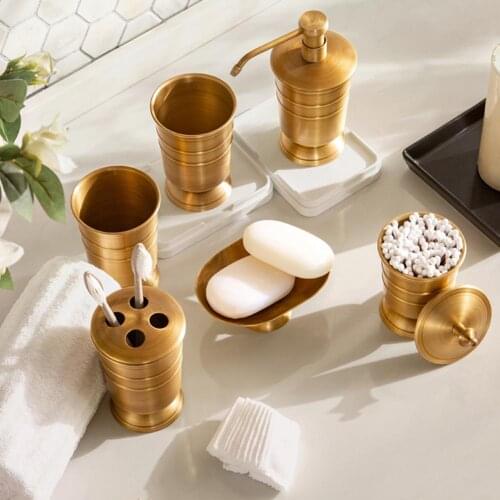 1Pc Copper Mouth Cup Soap Dispenser Dish Toothbrush Holder Home Cleaning Supply Cup Soap Dispenser Dish Toothbrush Holder Home C