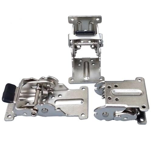 2PCS 0-90-180 Degree Self-Locking Folding Hinge Table Legs Silver Folding Coffee Table Furniture Hardware Cabinet Hinge