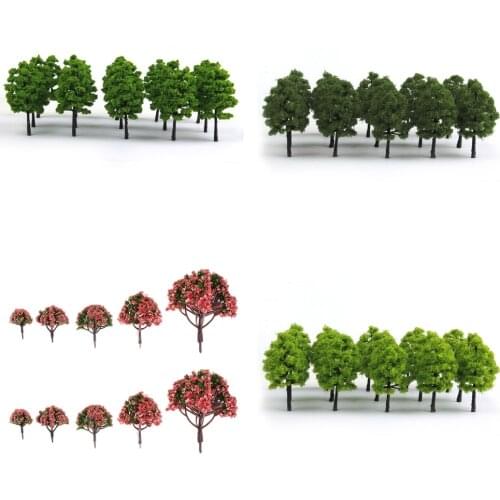 20x Railway Trees Scenery Model Green Tree HO 1:100 Scale Landscape Layout