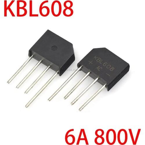 5PCS KBL608 KBL 608 ZIP 800V Bridge Diode Rectifier New Original