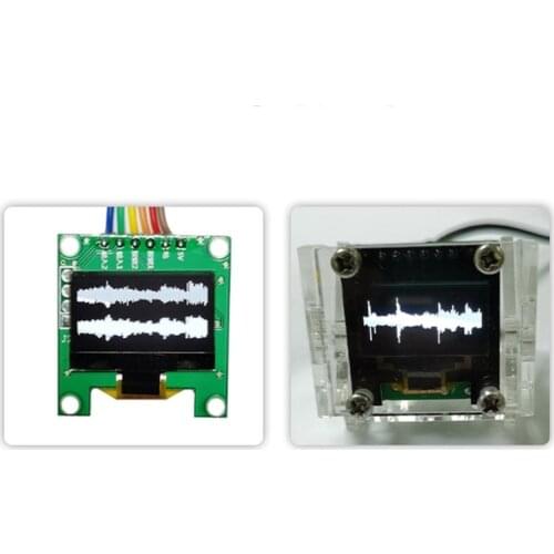 Rhythm Analyzer VU METER Audio Level Indicator OLED Stereo Spectrum Display