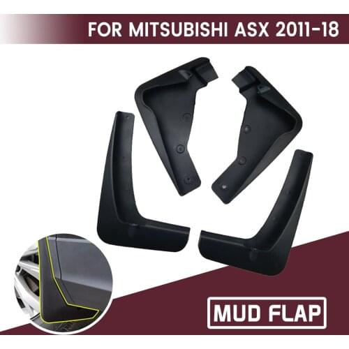 Car Front Rear Car Mudguards Fender Flares Mud Guard Flap Anti Splash Mudflaps Soft Good Tenacity For Mitsubishi ASX 2011-2018