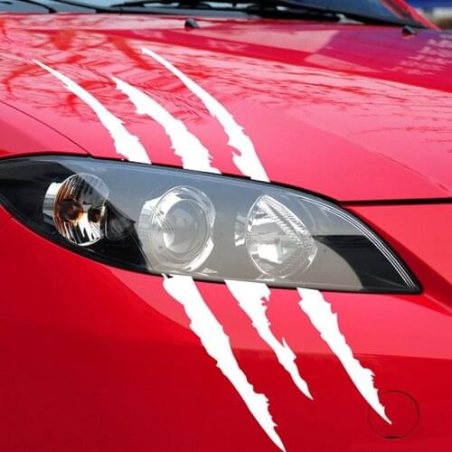 Car monster claw scratch stripe headlight sticker for Skoda Octavia Fabia Rapid Superb Yeti Roomster