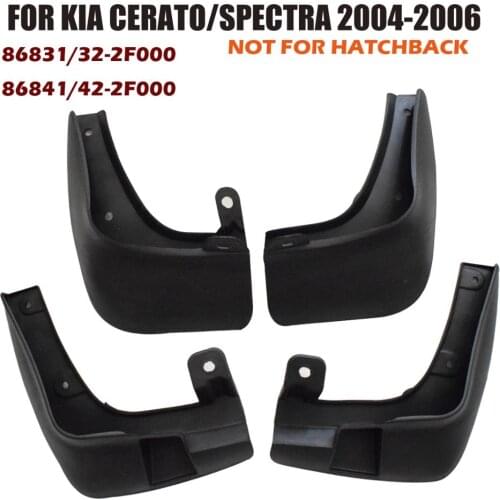 4pcs Car Mud Flaps Front Rear Fender Flares Splash Guards for Kia Cerato/Spectra 2004 2005 2006 Mudflaps Mudguards YC101042