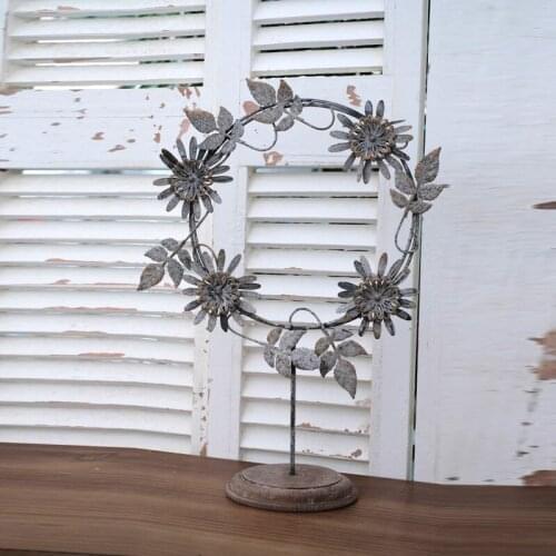 Rustic retro decorative handcrafted metal name card holder stand