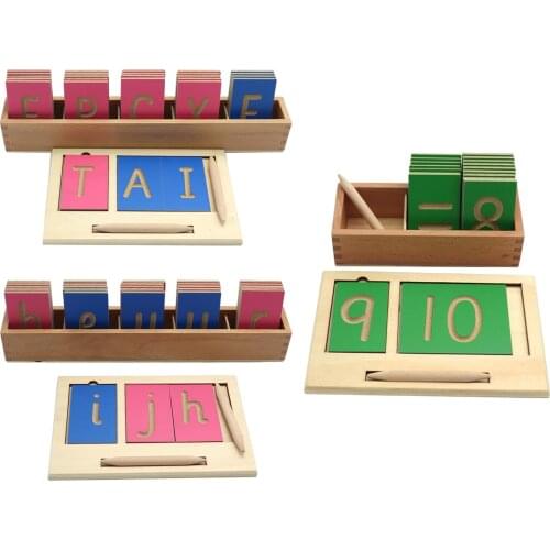 Kids Baby Wooden Wood Board Numbers Alphabet Learning Educational Math & Spelling Word Early Educational Preschool Toys