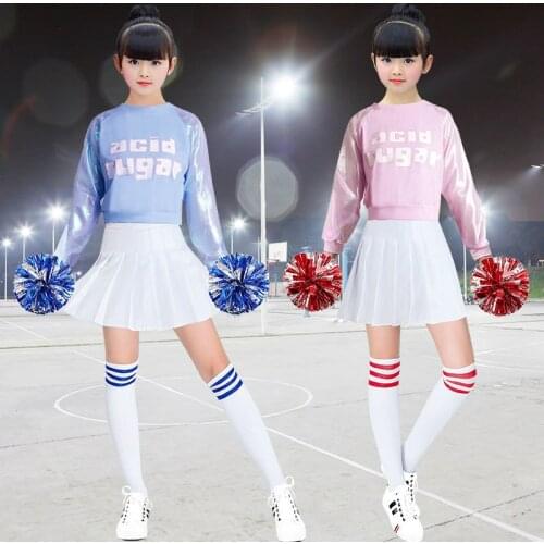 Songyuexia Student dance costume childrens suit youthful cheerleaders womens team stage costumes aerobics dancewear