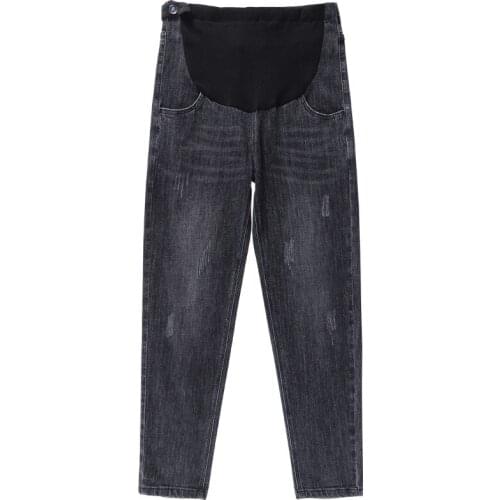 100kg Fat Pregnant Womens Pants Spring and Autumn Winter Jeans Wear Extra Size Long Trousers Fathers Casual Pants Velvet