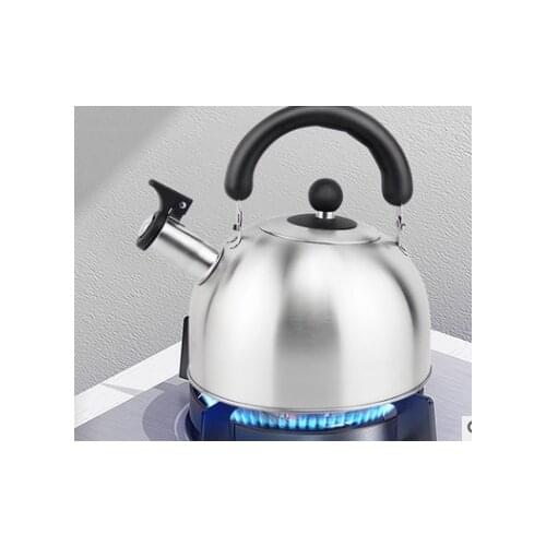 European stainless steel kettle, gas and induction cooker, boiled, whistle, large volume